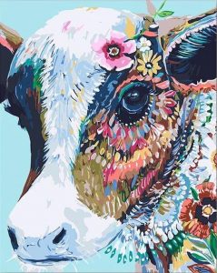 Abstract Cow Paint By Number