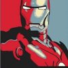 Abstract Iron Man Paint By Number