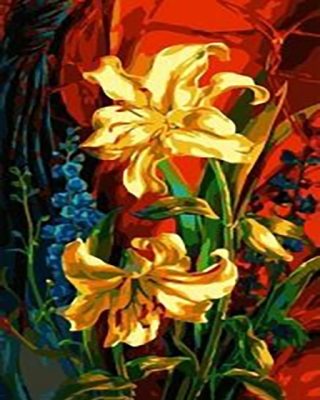 Abstract Flowers Paint By Number