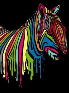 Abstract Zebra Horse Paint By Number
