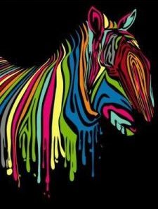 Abstract Zebra Horse Paint By Numbers