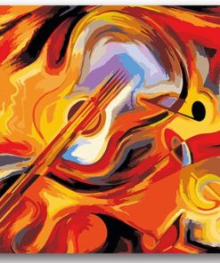 Abstract Guitar Violin Paint By Number