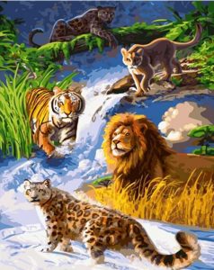 African Big Cats Paint By Number