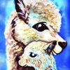 Alpaca And Her Baby Paint By Number