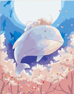 Anime Whale And Girl Paint By Number