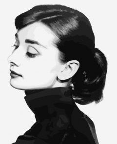 Audrey Hepburn In Black Paint By Number
