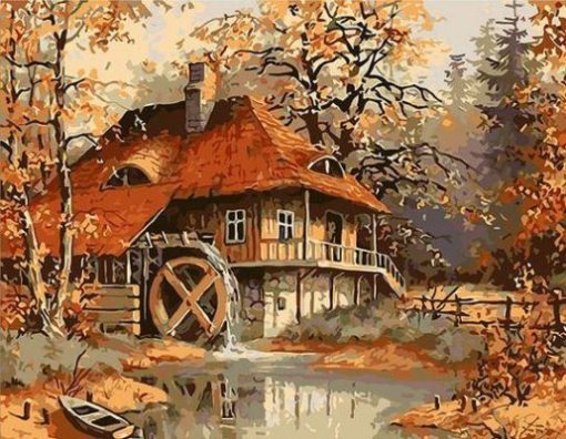 Autumn Forest House Paint By Number