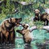 Bear Mom With Babies Paint By Number