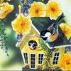 Bird Houses With Flower Paint By Number