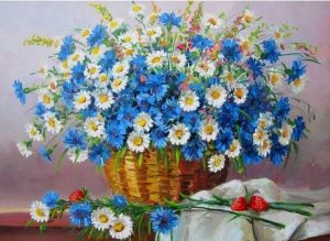 Blue Chamomile Paint By Number