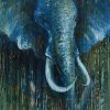 Blue Elephant On Wood Paint By Number
