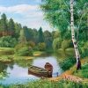 Boat River Forest Paint By Number