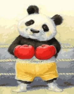 Boxing Panda Paint By Number