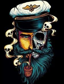 Captain Skull Paint By Number