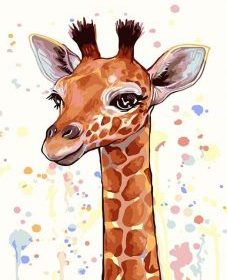 Cartoon Giraffe Paint By Number