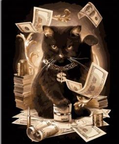 Cat And Money Paint By Number