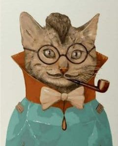Cat With Pipe Paint By Number