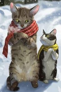 Cat With Scarf Paint By Number