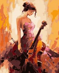 Cello Girl Charm Paint By Number