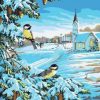 Christmas Snow Birds Paint By Number
