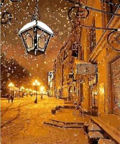 Christmas Street Lamp Paint By Number