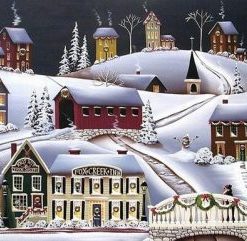 Christmas Village Paint By Number
