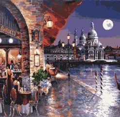 Coffee Shop At Venice Paint By Number