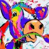 Colored Cow Paint By Number