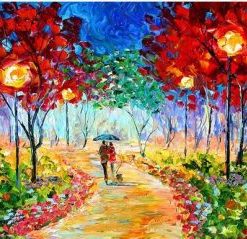 Colorful Abstract Park Paint By Number