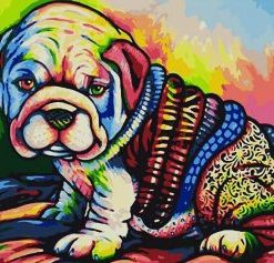 Colorful Bol Dog Paint By Number