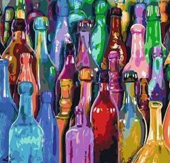 Colorful Bottles Still Life Paint By Number