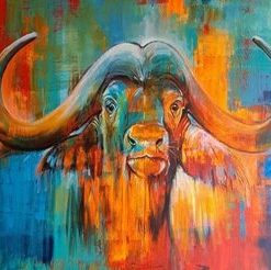 Colorful Buffalo Paint By Number