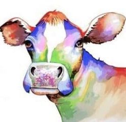 Colorful Cow Paint By Number