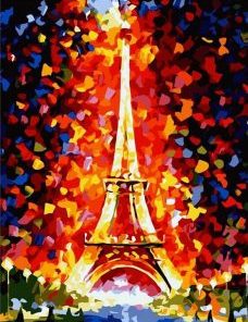 Colorful Eiffel Tower Paint By Number