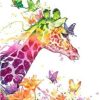 Colorful Giraffe Paint By Number