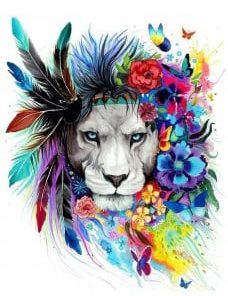 Colorful Lion King Paint By Number