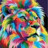 Colorful Abstract Lion Paint By Number
