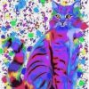Colorful Purple Cat Paint By Number