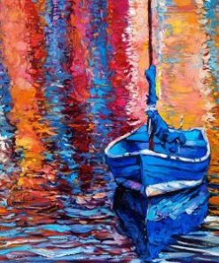Colorful Sea And Boat Paint By Number