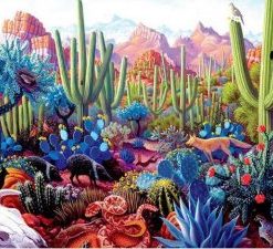 Colorful Succulents Desert Paint By Number