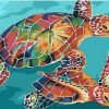 Colorful Tortoise Paint By Number