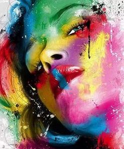 Colorful Woman Face Paint By Number