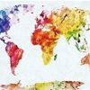 Colorful World Map Paint By Number