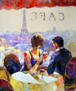 Couple In Cafe At Paris Paint By Numbers