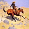 Cowboy On His Horse Paint By Number