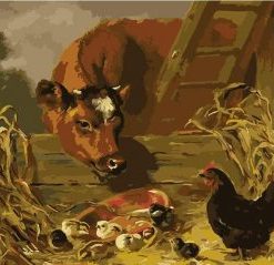 Cows And Chickens Paint By Number