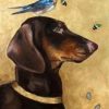 Dachshund And Bird Paint By Number