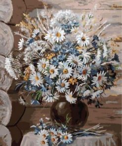 Daisies Flowers Vase Paint By Number