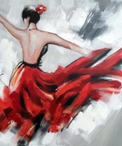 Dancing Girl In Red Dress Paint By Number