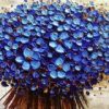 Dark Blue Flower Tree Paint By Number